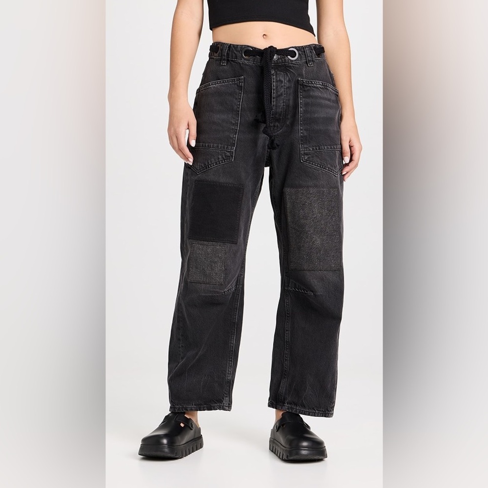 Free People Moxie Barrel Boyfriend jeans in Night Hawk wash